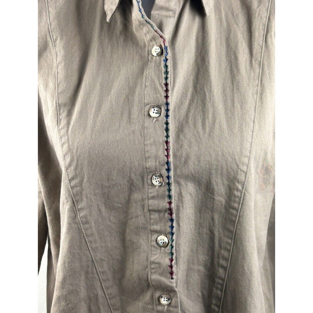 Circle T Brown Button-Down Shirt - image 2